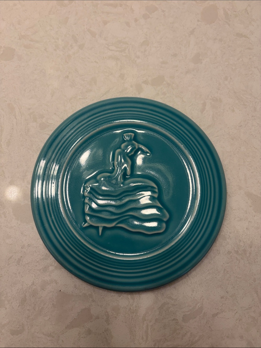 Fiestaware Turquoise Dancing Lady Trivet